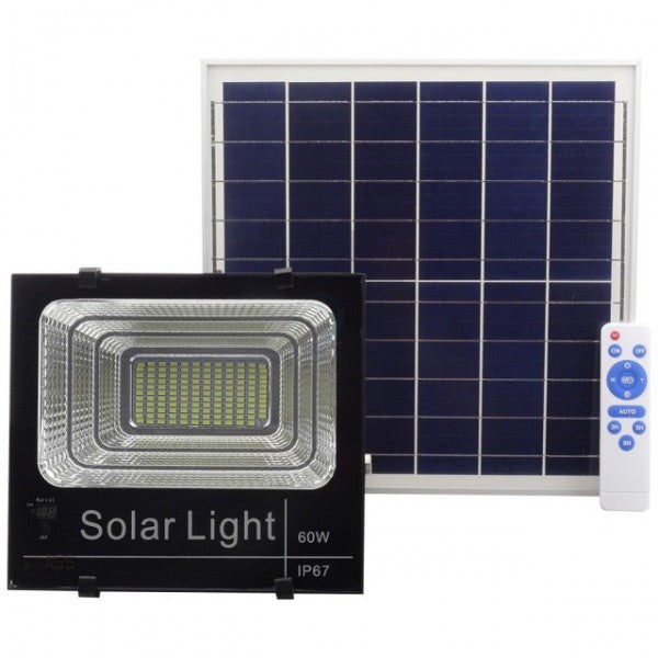 Proiector 60W LED SMD, Panou Solar si telecomanda cu functii multiple