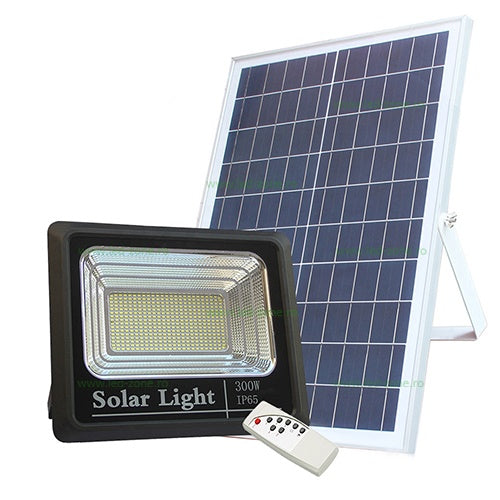 Proiector 300W LED SMD, Panou Solar si telecomanda cu functii multiple