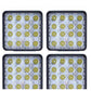 Set 4 proiectoare 16 LED 48W auto OFF-ROAD, IP 67