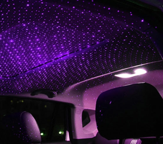 Lampa cu laser proiectie stelute mov USB, Car Ceiling USB Star