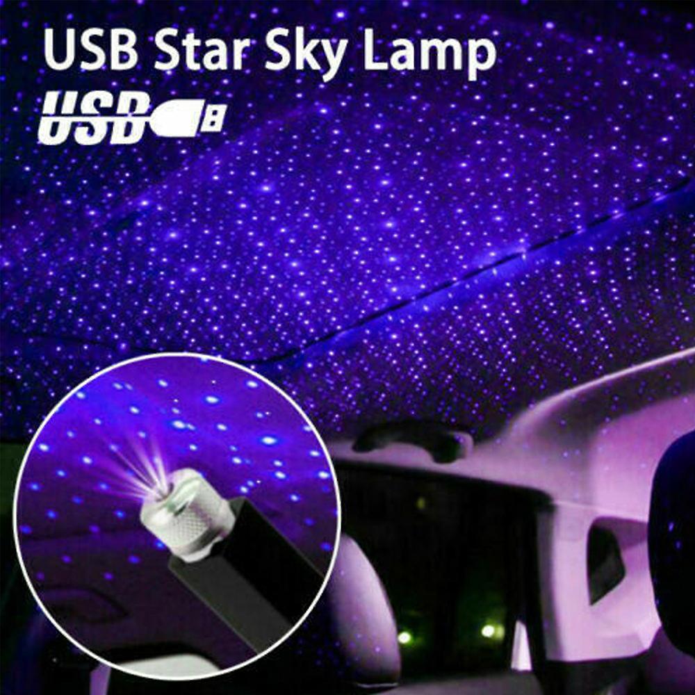 Lampa cu laser proiectie stelute mov USB, Car Ceiling USB Star