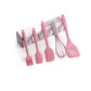 Set 5 ustensile de bucatarie din silicon roz