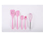 Set 5 ustensile de bucatarie din silicon roz