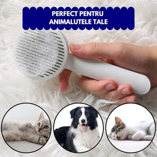 Lichidare de Stoc! Perie par de animale cu buton de autocuratare Circle Brush