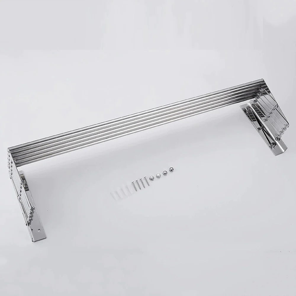 Lichidare de Stoc! Uscator retractabil din aluminiu, cu prindere in perete, 70 cm