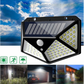 Lampa 100 LED cu panou solar, senzor de miscare